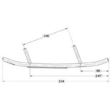 Sno-X Ohjainrauta Sport 75° Blade DS