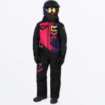 FXR Helium Nuorten Ajohaalari, Black/Neon Fusion